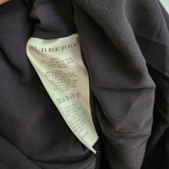 Burberry black Silk Sheath Dress Size 2 - Picture 4 of 9